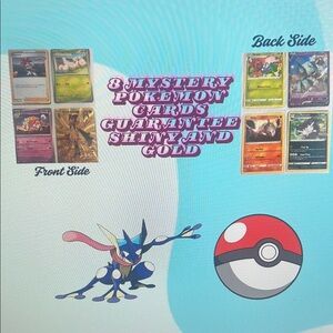 8 Mystery Pokémon Cards - Shiny and Gold